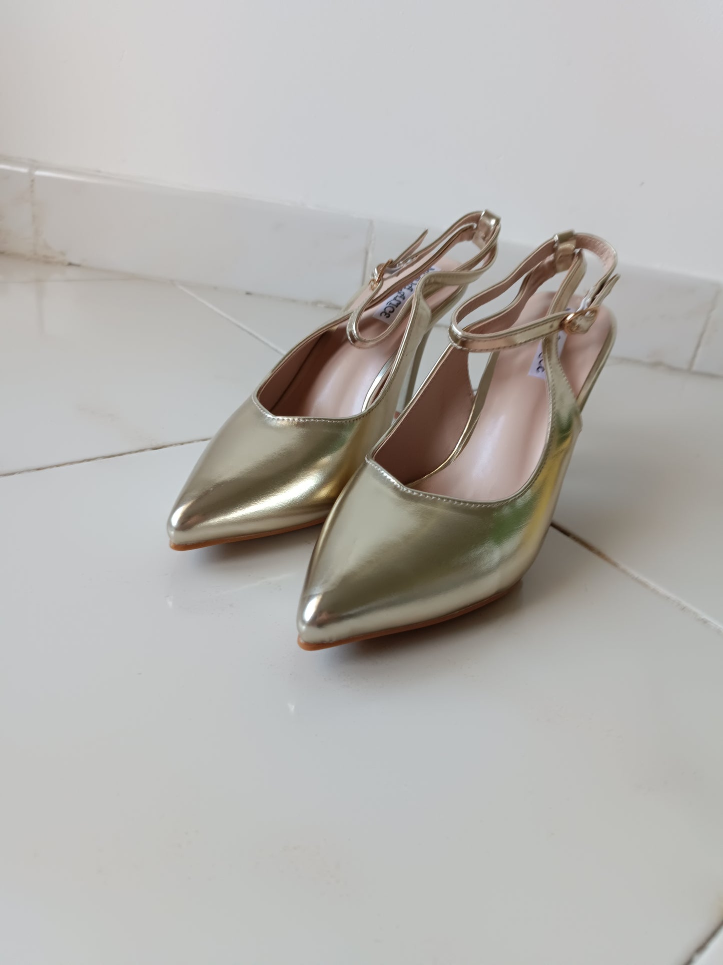 Gold slingback